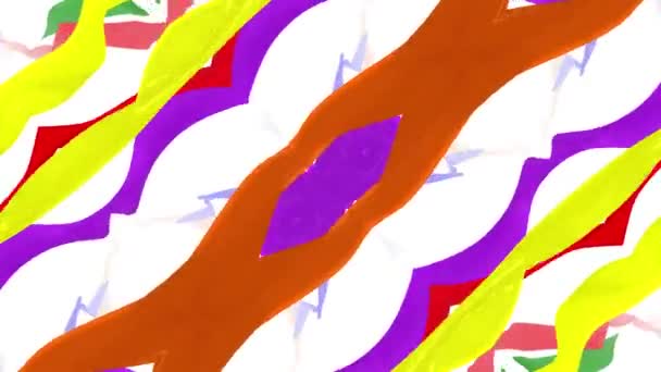 kaléidoscope ornemental ondulant forme motif animation fond boucle transparente Nouvelle qualité rétro vintage forme de vacances coloré mouvement universel dynamique animé joyeux clip vidéo 