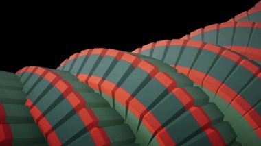 yılan solucan omurga gibi 3d render dişliler mekanizma soyut arka plan yeni renkli serin güzel güzel 4k stok görüntü illüstrasyon