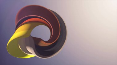 Yumuşak renkler kavisli gökkuşağı donut marshmallow şeker soyut şekil 3d render illüstrasyon arka plan yeni kalite evrensel renkli neşeli 4k stok görüntü
