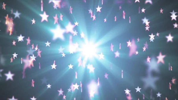 Estrellas brillantes luz al azar ilustración fondo nuevo colorido alegre fiesta música fresco stock image —  Fotos de Stock