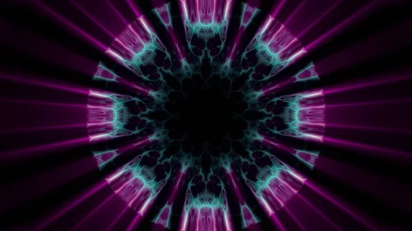 Díszítőfény sugarai Kaleidoszkóp pszichedelikus minta illusztráció háttér új ünnep natív színes univerzális oyful zene Stock Image — Stock Fotó