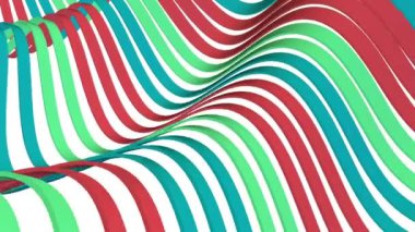 yumuşak sallanan çizgili kumaş kauçuk bantlar soyut çizgiler nazik akış sorunsuz döngü animasyon arka plan yeni kalite dinamik sanat hareketi renkli serin güzel video 4k sanatsal stok görüntüleri