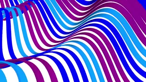 Zachte zwaaien strepen stof rubber bands abstracte lijnen zachte flow naadloze lus animatie achtergrond nieuwe kwaliteit dynamische kunstbeweging kleurrijke cool mooie mooie video 4k artistieke stockbeelden — Stockvideo
