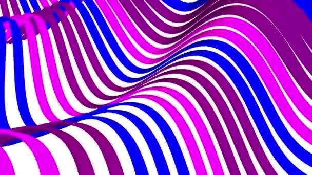 Suave ondulación rayas tela goma bandas líneas abstractas suave flujo sin costura bucle animación fondo nueva calidad dinámico arte movimiento colorido fresco bonito hermoso vídeo 4k material artístico — Vídeo de stock