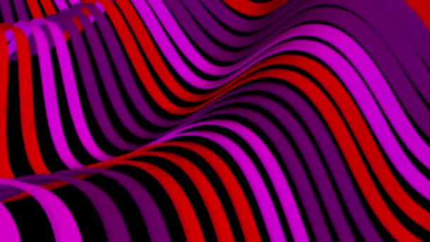 Suave ondulación rayas tela goma bandas líneas abstractas suave flujo sin costura bucle animación fondo nueva calidad dinámico arte movimiento colorido fresco bonito hermoso vídeo 4k material artístico — Vídeos de Stock