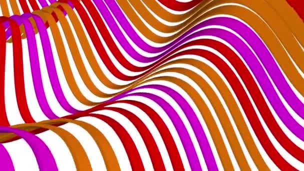 Doux ondulation bandes tissu caoutchouc bandes lignes abstraites flux doux boucle sans couture animation fond nouvelle qualité dynamique art mouvement coloré cool belle vidéo 4k artistique stock footage — Video