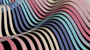 yumuşak sallanan çizgili kumaş kauçuk bantlar soyut çizgiler nazik akış sorunsuz döngü animasyon arka plan yeni kalite dinamik sanat hareketi renkli serin güzel video 4k sanatsal stok görüntüleri