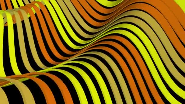 Doux ondulation bandes tissu caoutchouc bandes lignes abstraites flux doux boucle sans couture animation fond nouvelle qualité dynamique art mouvement coloré cool belle vidéo 4k artistique stock footage — Video