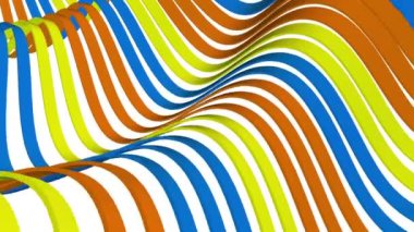 yumuşak sallanan çizgili kumaş kauçuk bantlar soyut çizgiler nazik akış sorunsuz döngü animasyon arka plan yeni kalite dinamik sanat hareketi renkli serin güzel video 4k sanatsal stok görüntüleri