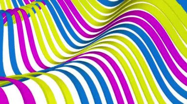 yumuşak sallanan çizgili kumaş kauçuk bantlar soyut çizgiler nazik akış sorunsuz döngü animasyon arka plan yeni kalite dinamik sanat hareketi renkli serin güzel video 4k sanatsal stok görüntüleri