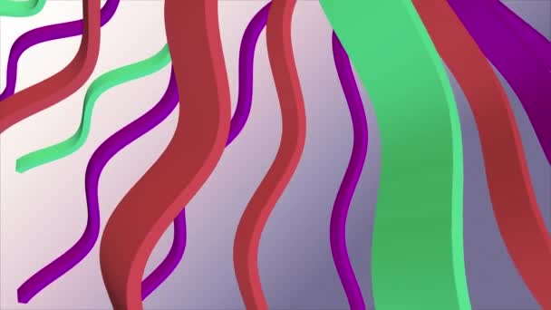 Suave ondulación rayas tela goma bandas líneas abstractas suave flujo sin costura bucle animación fondo nueva calidad dinámico arte movimiento colorido fresco bonito hermoso vídeo 4k material artístico — Vídeos de Stock