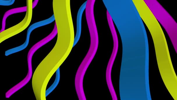 Soft waving stripes fabric rubber bands abstract lines gentle flow seamless loop animation background new quality dynamic art motion colorful cool nice beautiful video 4k artistic stock footage — Stock Video