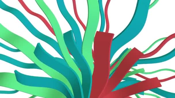Zachte zwaaien strepen stof rubber bands abstracte lijnen zachte flow naadloze lus animatie achtergrond nieuwe kwaliteit dynamische kunstbeweging kleurrijke cool mooie mooie video 4k artistieke stockbeelden — Stockvideo