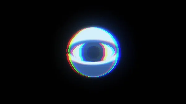 Шпигун хакер, плаваючий піксель блакитного ока ілюстрація фон новий радісний 4k стокове зображення — стокове фото