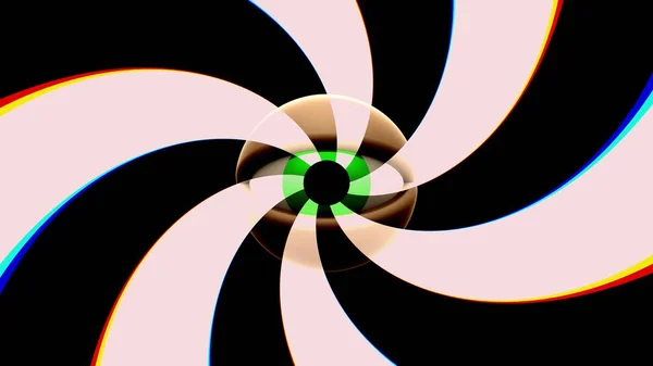 Parlak renk spiral illüstrasyon arka plan ile retro Vhs Tv göz Yeni kalite evrensel vintage renkli neşeli güzel serin 4k stok görüntü — Stok fotoğraf