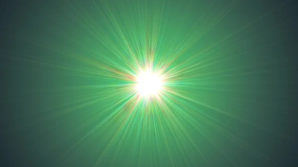 Κεντρικό αστέρι λάμψη οπτικό φακό φωτοβολίδες λαμπερό bokeh εικονογράφηση τέχνη φόντο νέο φυσικό φωτισμό ακτίνες φωτός επίδραση πολύχρωμα φωτεινή εικόνα — Φωτογραφία Αρχείου