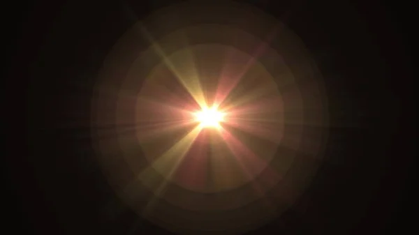 Étoile centrale éclat lentille optique fusées éclairantes brillant bokeh illustration art fond nouvelle lumière naturelle lampe rayons effet coloré lumineux image — Photo