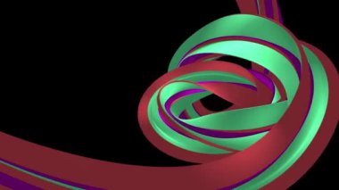 Yumuşak renkler 3d kavisli gökkuşağı kauçuk bant marshmallow ip şeker dikişsiz döngü soyut şekil animasyon arka plan yeni kalite evrensel hareket dinamik animasyonlu renkli neşeli video 4k stok görüntüleri