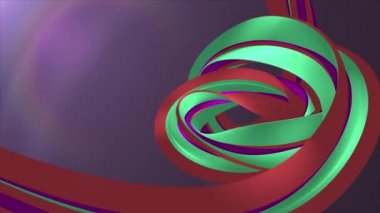 Yumuşak renkler 3d kavisli gökkuşağı kauçuk bant marshmallow ip şeker dikişsiz döngü soyut şekil animasyon arka plan yeni kalite evrensel hareket dinamik animasyonlu renkli neşeli video 4k stok görüntüleri