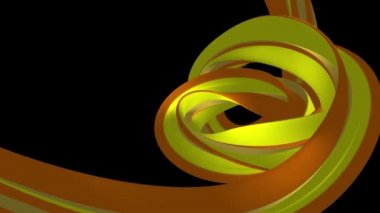 Yumuşak renkler 3d kavisli gökkuşağı kauçuk bant marshmallow ip şeker dikişsiz döngü soyut şekil animasyon arka plan yeni kalite evrensel hareket dinamik animasyonlu renkli neşeli video 4k stok görüntüleri