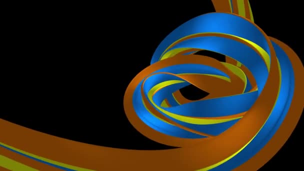 Zachte kleuren 3D gebogen regenboog rubber band marshmallow touw Candy naadloze lus abstracte vorm animatie achtergrond nieuwe kwaliteit universele Motion dynamische geanimeerde kleurrijke vrolijke video 4k Stock Footage — Stockvideo