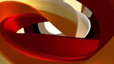 Yumuşak renkler 3d kavisli gökkuşağı kauçuk bant marshmallow ip şeker dikişsiz döngü soyut şekil animasyon arka plan yeni kalite evrensel hareket dinamik animasyonlu renkli neşeli video 4k stok görüntüleri