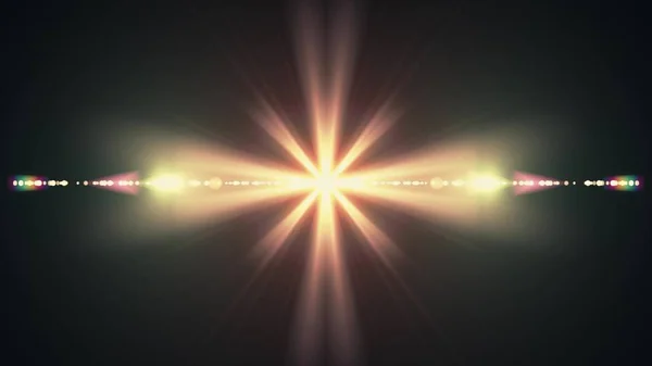 フラッシュライト光学レンズフレア光沢のあるイラストアートの背景新しい自然な照明ランプの光線効果カラフルな明るいストック画像 — ストック写真