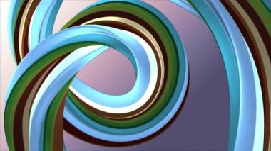 Yumuşak renkler 3d kavisli gökkuşağı kauçuk bant marshmallow ip şeker dikişsiz döngü soyut şekil animasyon arka plan yeni kalite evrensel hareket dinamik animasyonlu renkli neşeli video 4k stok görüntüleri