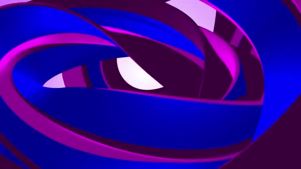 Colores suaves 3D curva arco iris goma banda malvavisco cuerda caramelo lazo sin costura forma abstracta animación fondo nueva calidad movimiento universal dinámico animado colorido alegre vídeo 4k archivo — Vídeos de Stock
