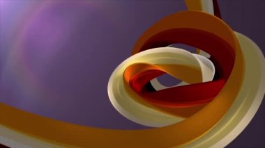Yumuşak renkler 3d kavisli gökkuşağı kauçuk bant marshmallow ip şeker dikişsiz döngü soyut şekil animasyon arka plan yeni kalite evrensel hareket dinamik animasyonlu renkli neşeli video 4k stok görüntüleri