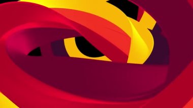 Yumuşak renkler 3d kavisli gökkuşağı kauçuk bant marshmallow ip şeker dikişsiz döngü soyut şekil animasyon arka plan yeni kalite evrensel hareket dinamik animasyonlu renkli neşeli video 4k stok görüntüleri