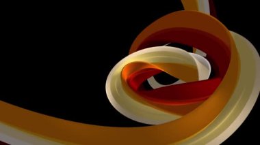 Yumuşak renkler 3d kavisli gökkuşağı kauçuk bant marshmallow ip şeker dikişsiz döngü soyut şekil animasyon arka plan yeni kalite evrensel hareket dinamik animasyonlu renkli neşeli video 4k stok görüntüleri