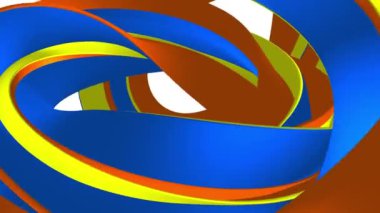 Yumuşak renkler 3d kavisli gökkuşağı kauçuk bant marshmallow ip şeker dikişsiz döngü soyut şekil animasyon arka plan yeni kalite evrensel hareket dinamik animasyonlu renkli neşeli video 4k stok görüntüleri