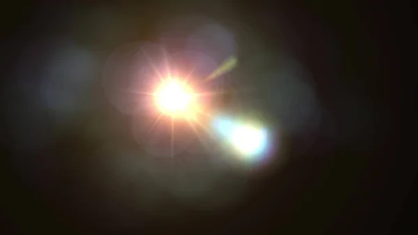 Luces para logo lente óptica estrellas llamaradas brillante ilustración fondo nueva calidad iluminación natural lámpara rayos efecto dinámico colorido brillante imagen de stock — Foto de Stock