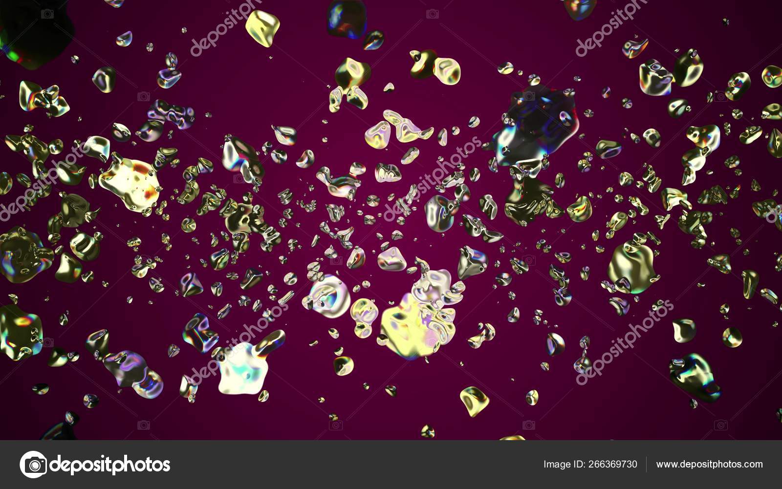 カラフルな金属の水滴が宇宙デジタルイラストの背景に拡散新しい品質の自然なグラフィッククール素敵な美しい4kストック画像 ストック写真 C Sbi 266369730