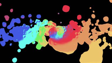 gökkuşağı spiral renkli splatter leke yayılan çalkantılı soyut resim illüstrasyon arka plan yeni benzersiz kalite sanat şık neşeli serin güzel güzel 4k stok görüntü