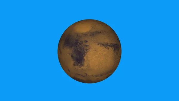 Prosty model planety Mars na zielonym tle ekranu nowa jakość Universal Space Stock obraz — Zdjęcie stockowe
