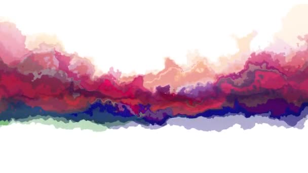 Цифровий турбулентний абстрактний фон ілюстрації сплеск фарби нова унікальна якість мистецтва стильне барвисте радісне холодне красиве стокове зображення — стокове відео