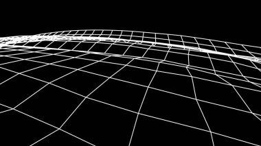 retro siber uzay ızgara net poligonal tel örgü manzara çizim grafik illüstrasyon arka plan yeni kalite vintage tarzı serin güzel güzel 4k stok görüntü