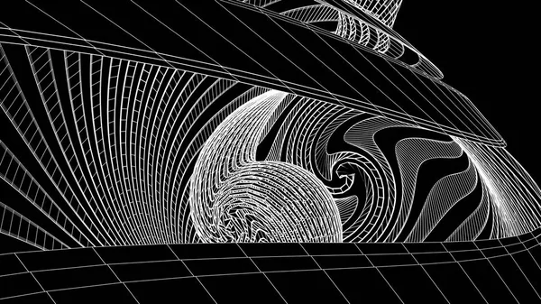 Rejilla red poligonal wireframe dibujo abstracto ilustración fondo nuevos gráficos de calidad estilo vintage retro fresco bonito hermoso 4k stock image —  Fotos de Stock