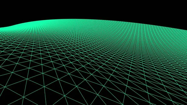 Ретро киберпространство сетки чистой полигональной wireframe ландшафта рисования графики фон новое качество винтажный стиль прохладно красивый 4k инвентарь изображения — стоковое фото