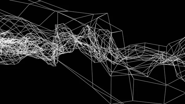 그리드 그물 추상 그림 다각형 와이어 프레임 연기 구름 부드러운 시뮬레이션 그래픽 일러스트 배경 새로운 품질 복고풍 빈티지 스타일 멋진 좋은 아름다운 4K 스톡 이미지 — 스톡 사진