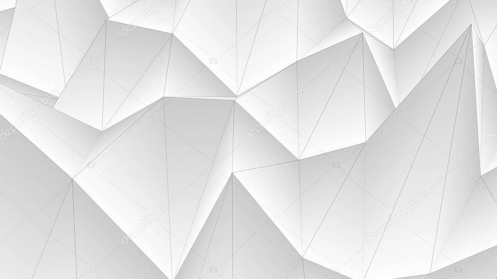 Wave low white polygonal landscape illustration background new unique retro beautiful cool nice joyful stock image .
