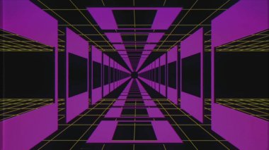 sonsuz retro tarzı siber ızgara tünel etkisi grafik illüstrasyon arka plan yeni kalite fütüristik vintage serin güzel stok görüntü