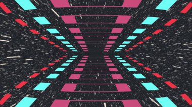 retro oyun tarzı sonsuz tünel illüstrasyon yeni vintage renkli neşeli stok görüntü