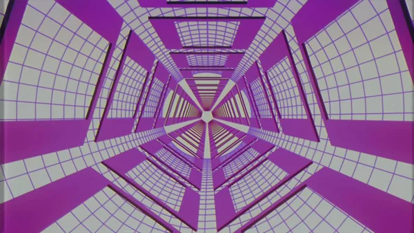 Ändlösa retro stil Cyber Grid tunnel effekt grafik illustration bakgrund ny kvalitet futuristiska Vintage cool fin vacker stock bild — Stockfoto