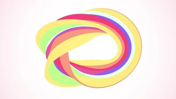 Yumuşak renkler kavisli donut şeker soyut şekil illüstrasyon arka plan yeni kalite evrensel renkli neşeli stok görüntü — Stok fotoğraf