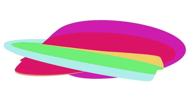 柔和颜色弯曲甜甜圈糖果抽象形状插图背景新质量通用多彩快乐股票图像 — 图库照片