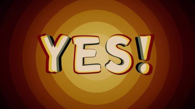 retro vintage arka plan illüstrasyon yeni kalite yazı tipi 4k dinamik neşeli stok dil görüntü renkli Evet kelime