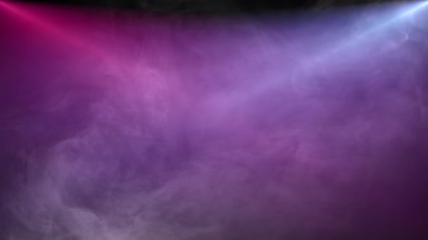 Colorido lado diagonal spot luces y humo nube brillante animación arte fondo nueva calidad iluminación natural lámpara rayos efecto dinámico colorido brillante 4k material de archivo de vídeo — Vídeos de Stock